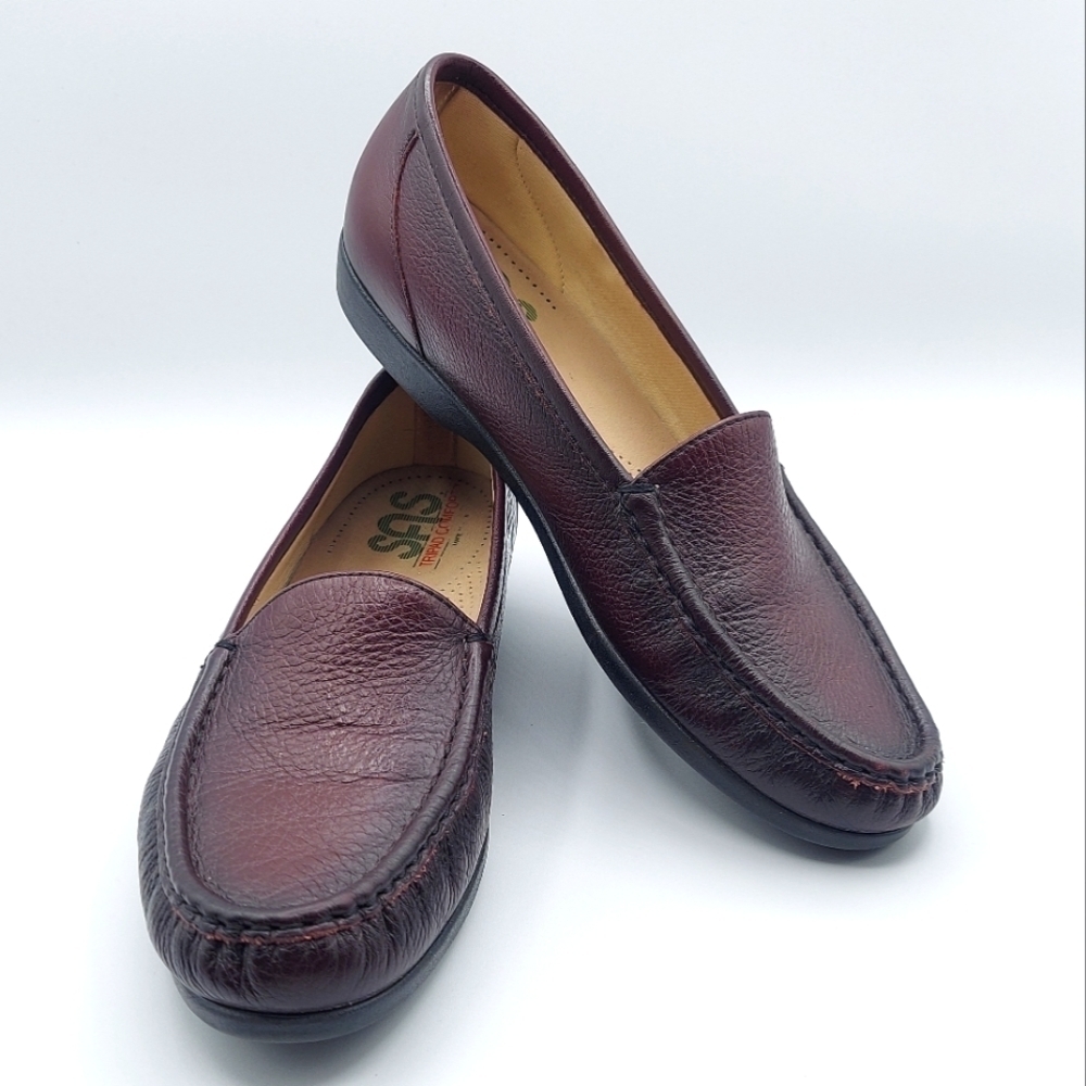 SAS Comfort Simplify Slip-On Loafers Antique Wine Size 7N